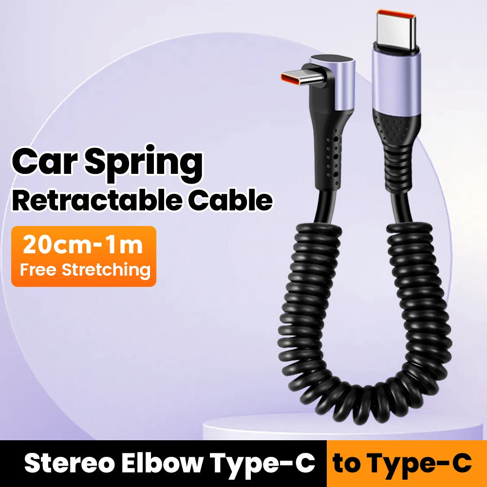 66W 100W Type C TO Type C Cable For iPhone 15 Huawei Xiaomi Samsung