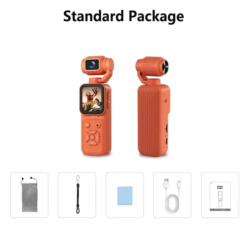 Lenovo Handheld Sports Camera 4K HD Motion Stabilization Pocket-Sized Portable for Vlogging Upload to Phone 32GB