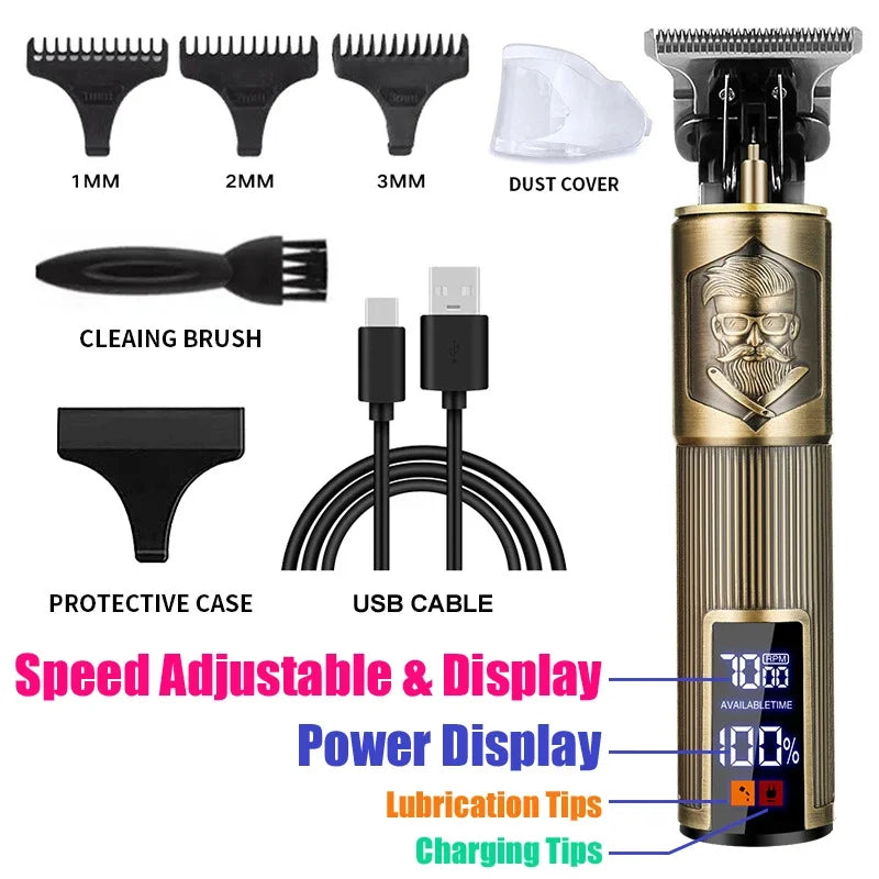 Vintage T9 Electric Cordless Hair Cutting Machine Professional