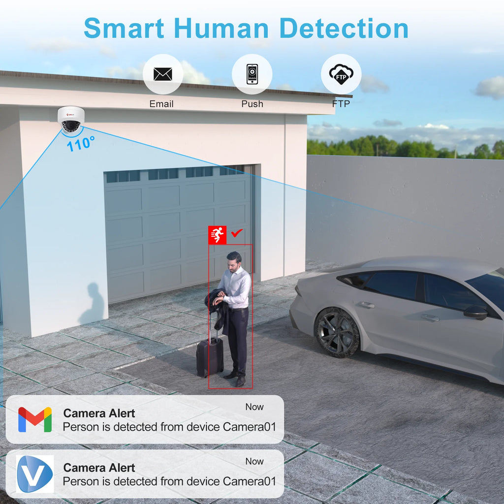Anpviz 5MP IP Video Camera Outdoor POE Dome Hikvision Compatible CCTV