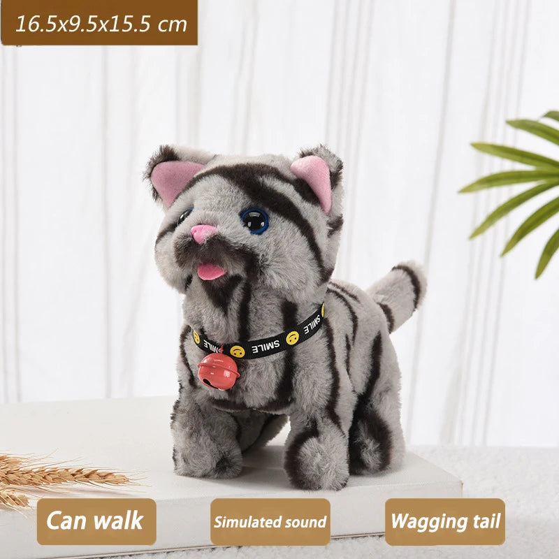 New Walking Kitty Plush Toy Electric Interactive