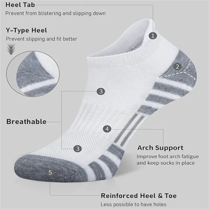 6/24 Pairs Cushioned Breathable Ankle Athletic