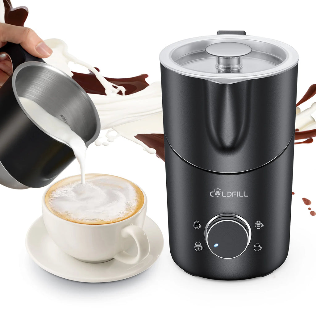 Milk Frother and Steamer 8-in-1 Electric Frother for Coffee, 400ml