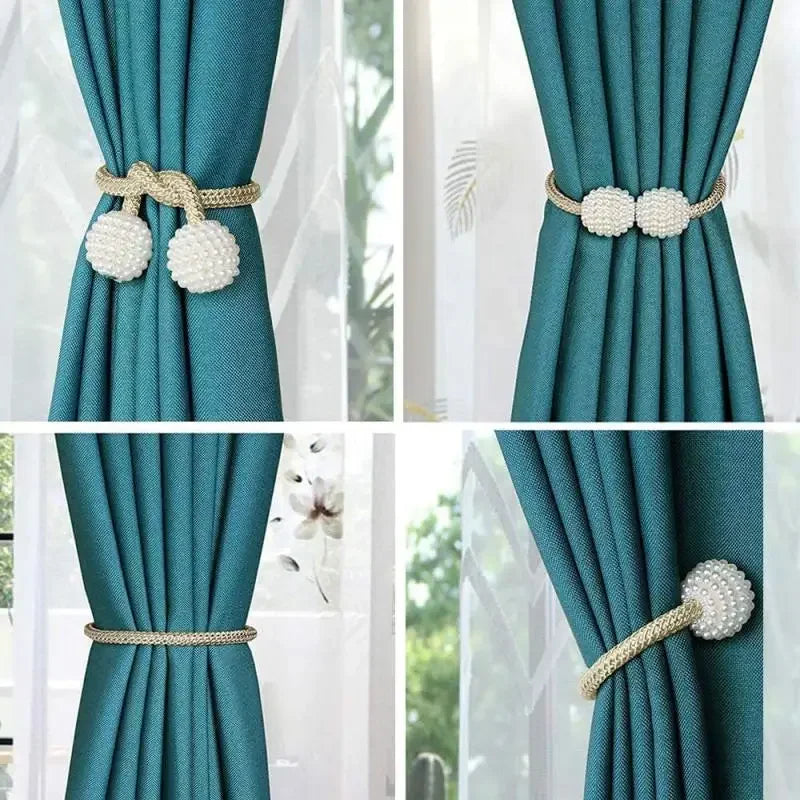 1/2PCS Pearl Magnetic Curtain Clip Curtain Holders