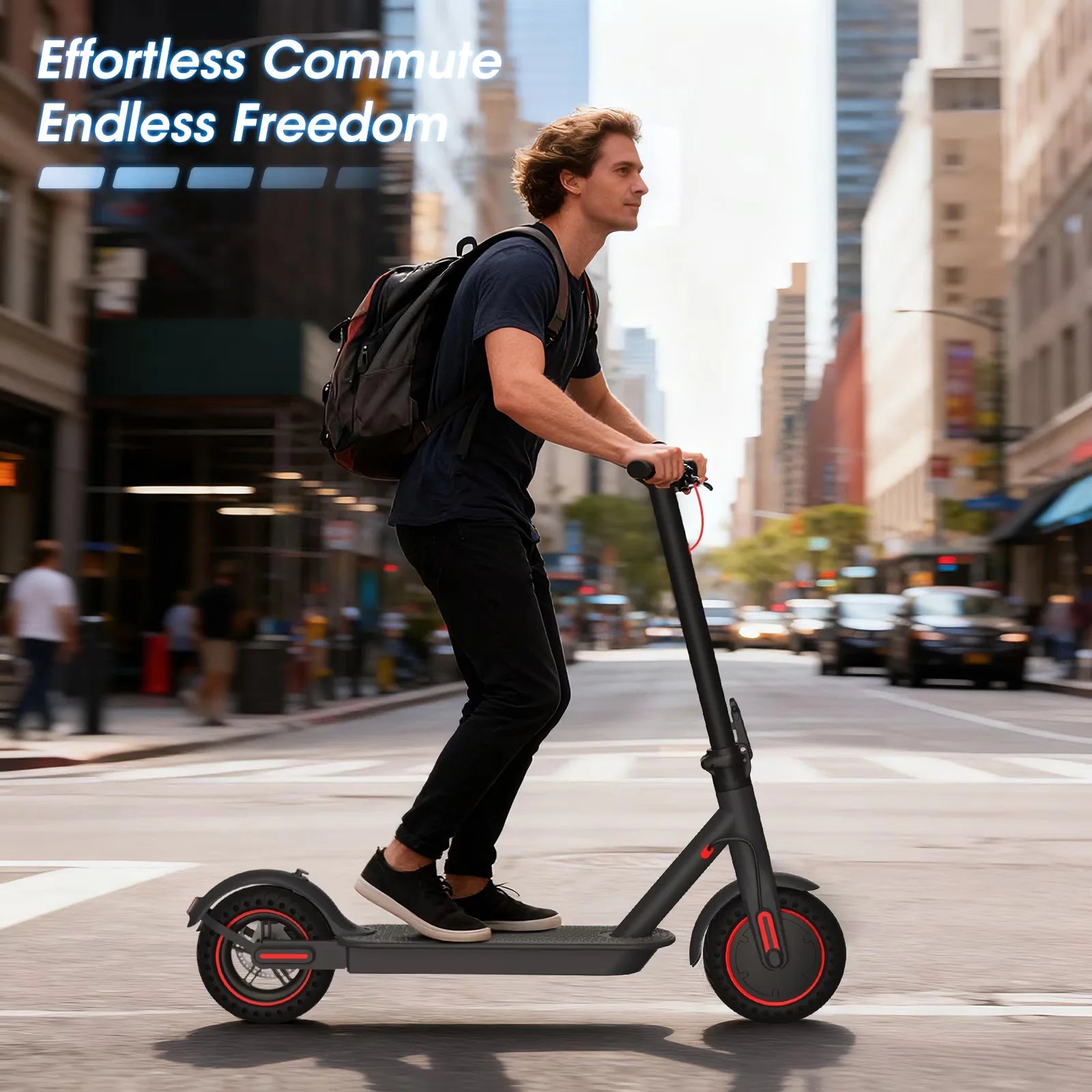 350W Electric Scooter for Adults 19mph Top Speed 21 Miles Max Range
