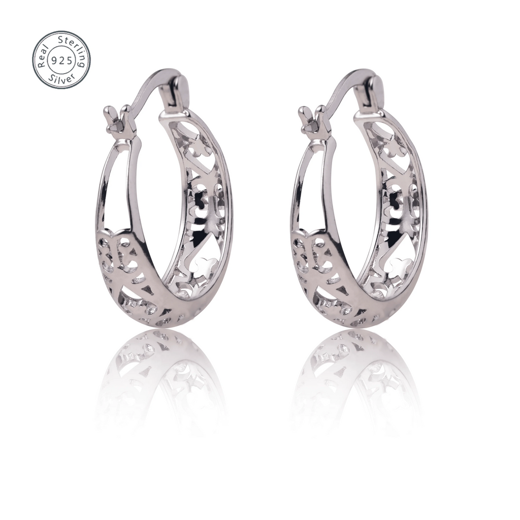 925 Silver Lady Silk Earrings High-Grade Luxury Jewelry Elegant Sexy Fashion Trend