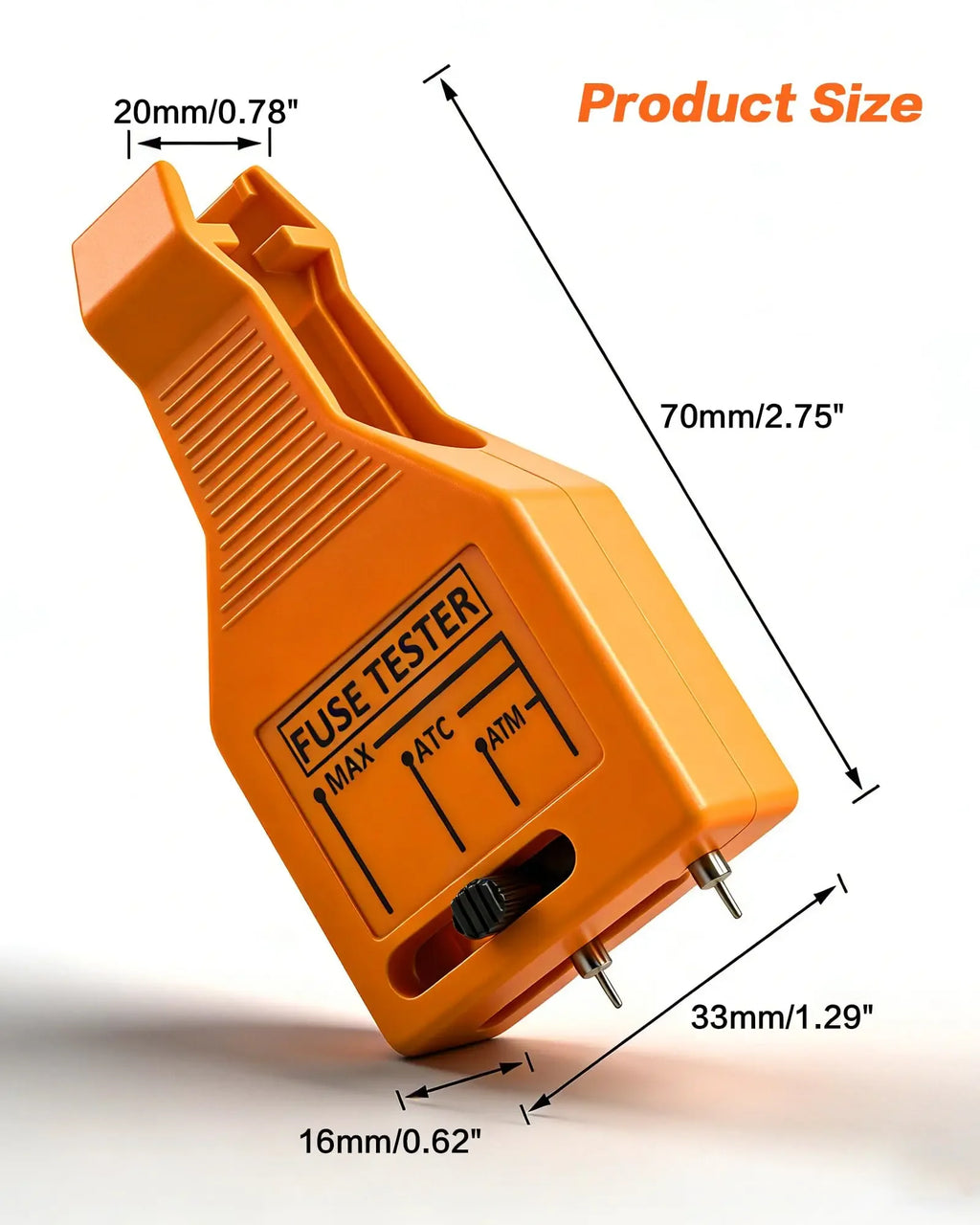 Multi-Functional Fuse Tester Puller Tool Anti-Slip Handle Compatible with MAX ATC ATM Blade Fuse Checker for Car Truck