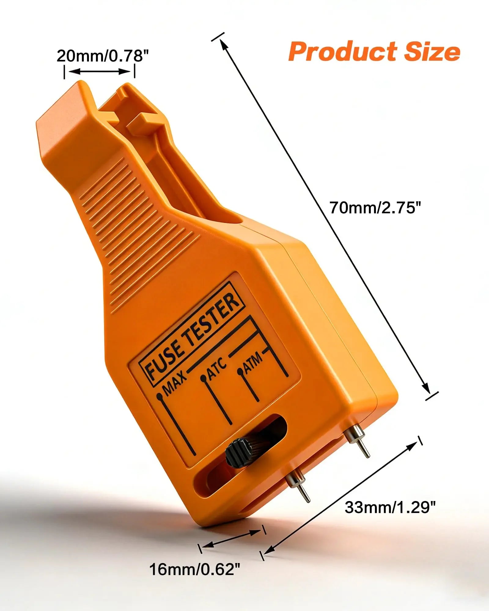 Multi-Functional Fuse Tester Puller Tool Anti-Slip Handle Compatible with MAX ATC ATM Blade Fuse Checker for Car Truck
