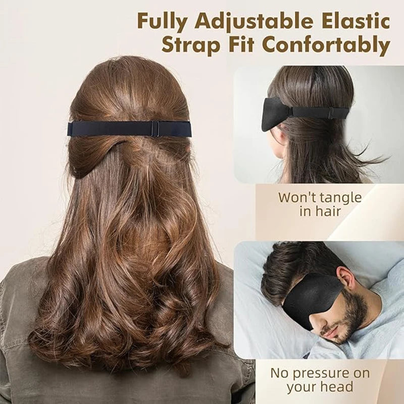 Sleep Eye Mask Weighted for Side Sleeper Men Women 3D Contoured Sleeping Mask No Eye Pressure 100% Blockout Soft Comfortable Eye
