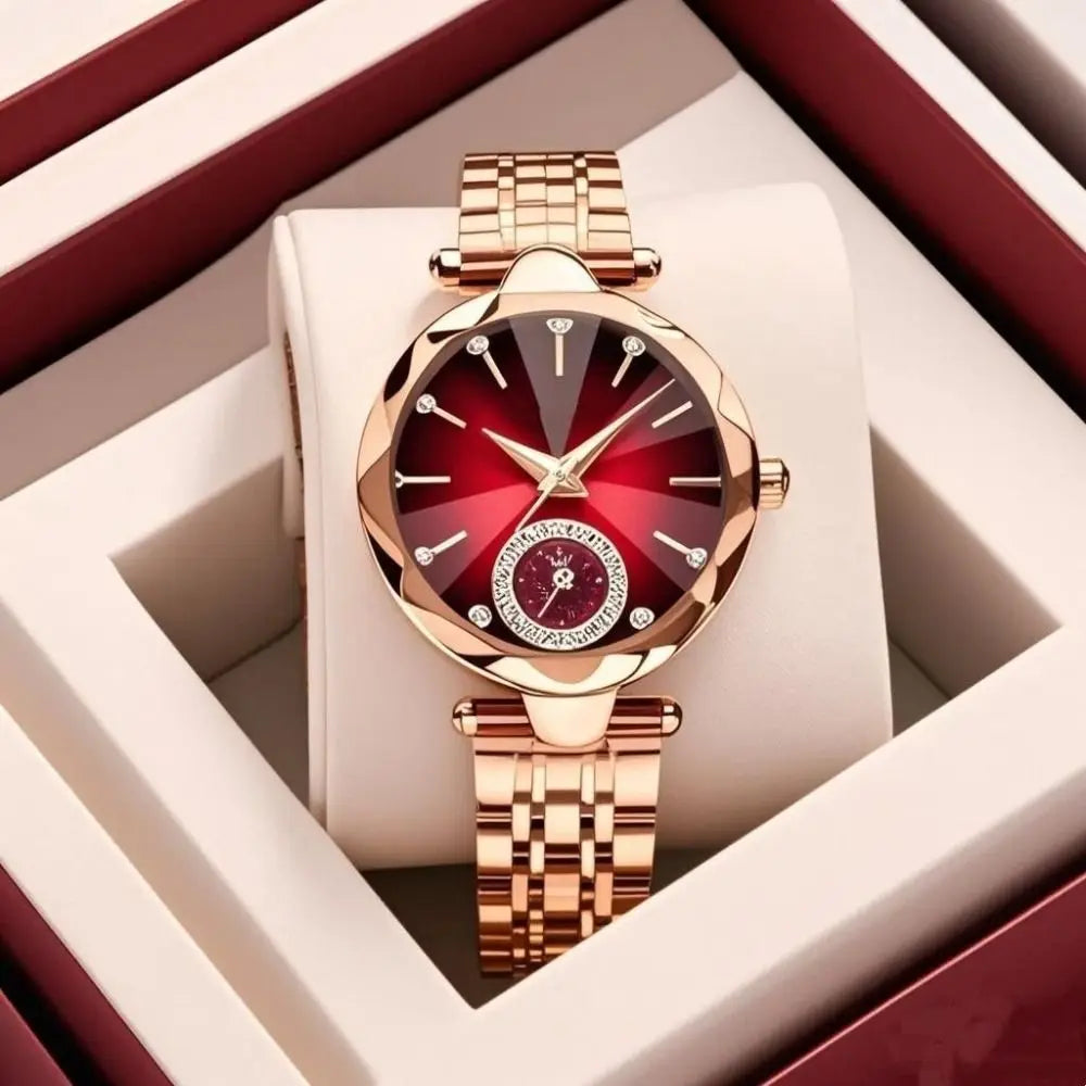 Trendy Luxury Women's Wristwatch Elegant Inlaid Diamond