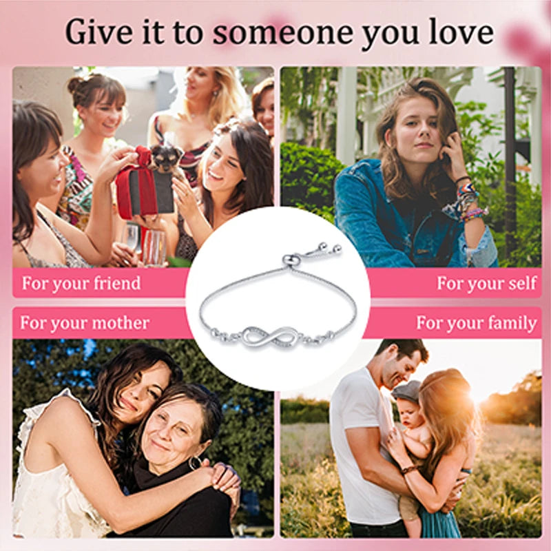 Sparkling Star Bracelet 925 Silver Original One-Size-Fits-All Soft Links Bracelet Zircon Chain For DIY Charms Jewelry Gift New