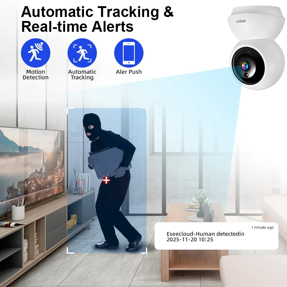 Fuers 5MP WiFi Camera Works With Tuya Smart Home Indoor Wireless IP