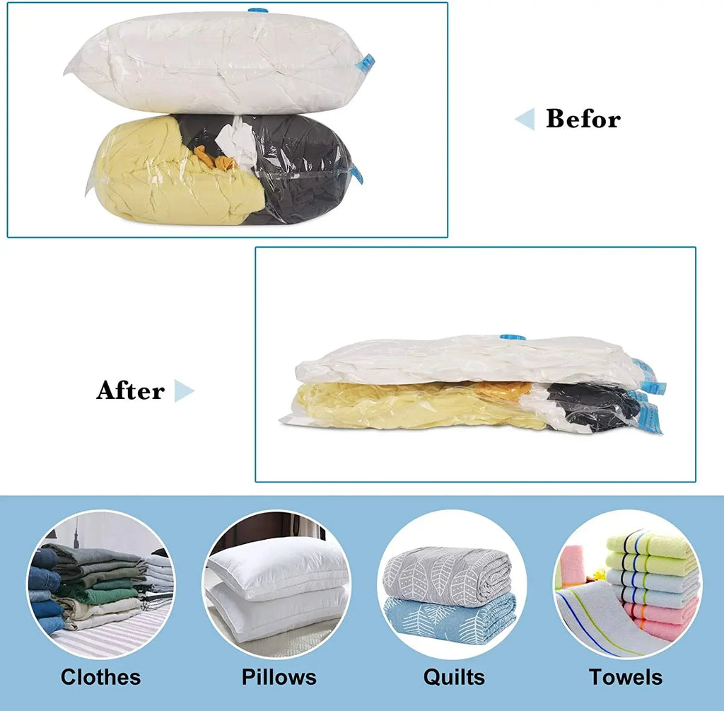 Vacuum Storage Organizer Bags, Travel Suitcases Essentials,