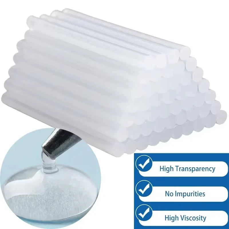 50/1x 7mm Wholesale Strong Adhesive Transparent Hot Melt Glue Sticks DIY Craft Glue Stick Repair Kit Tools for Electric Glue Gun