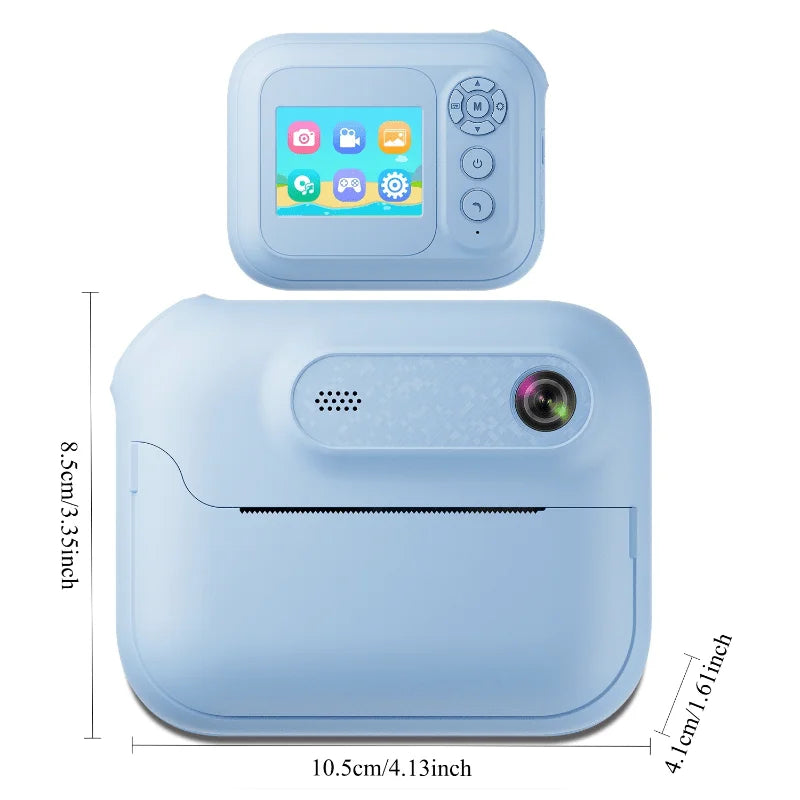 Instant Print Camera for Kids, Kids Camera for 5-1, 32MP HD 1080P Digital Camera with 3 Rolls of Printer Paper