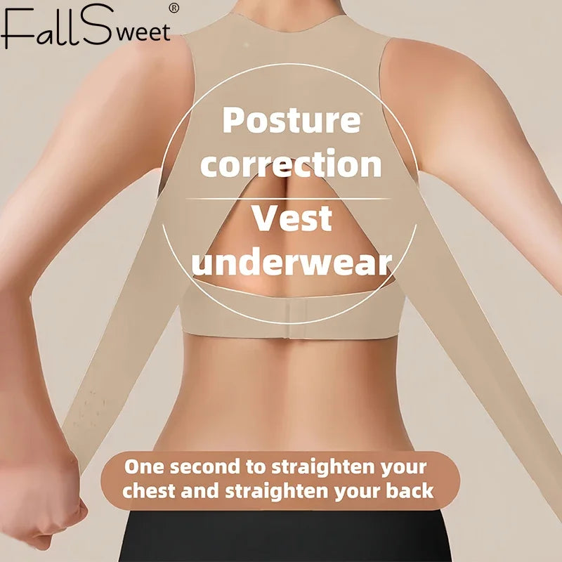 Wireless Posture Correction Bra for Women, Seamless Push-Up