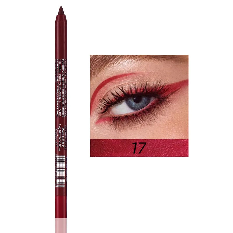 17 Colors Pearlescent Eyeliner Pencil Waterproof Long-lasting