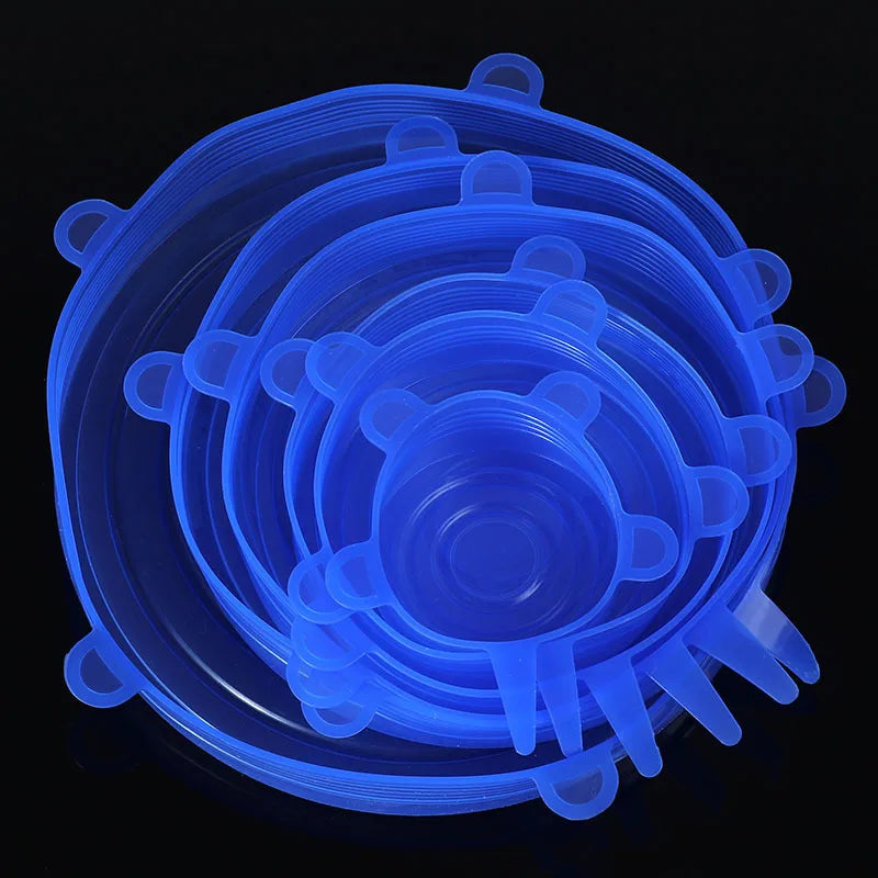6pcs/set Silicone Covers Adaptable Silicone Lids Silicone Caps for Food