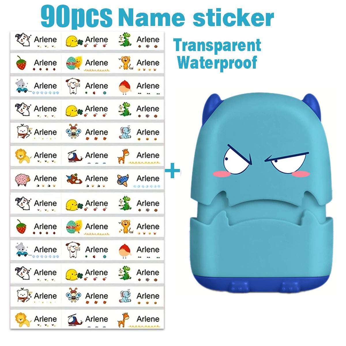 Customized children's name stamp,personalized waterproof stamp for clothing,Men's and women's personalized ink pad stamps