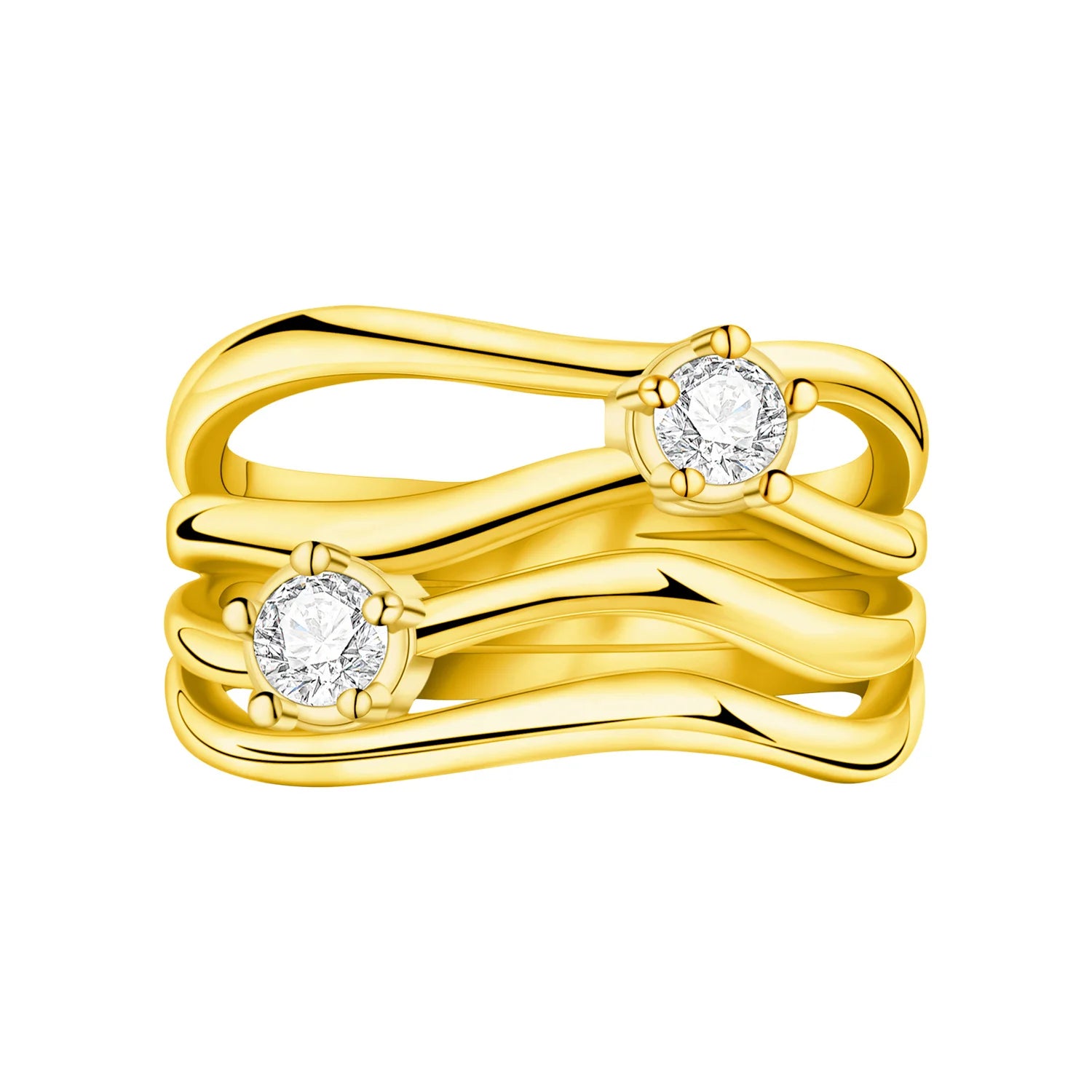 Original Design Sparkling Zircon Butterfly Ring 925 Sterling Silver Elegant Fine Jewelry for Women Wedding Daily Party Gifts