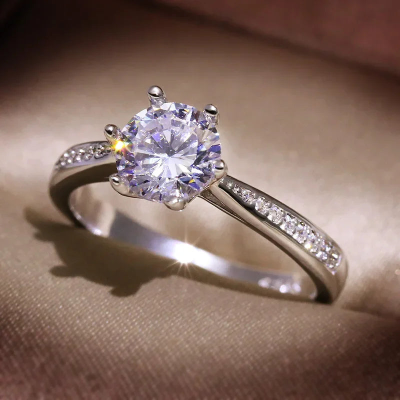 HOT SALE 925 Sterling Silver 1carat Heart Arrow Zircon Stone