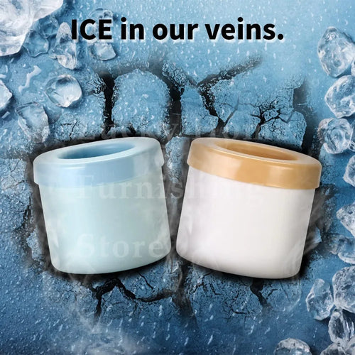 2-in-1 2/1pcs Ice Bucket & Maker, Round Silicone Mold with Quick Freeze Tray