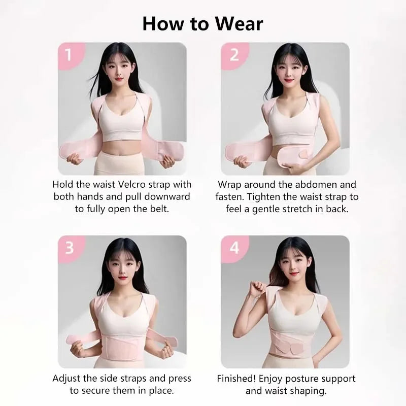 Posture Corrector | Adjustable Back Support Belt for Abdominal Waist Correction