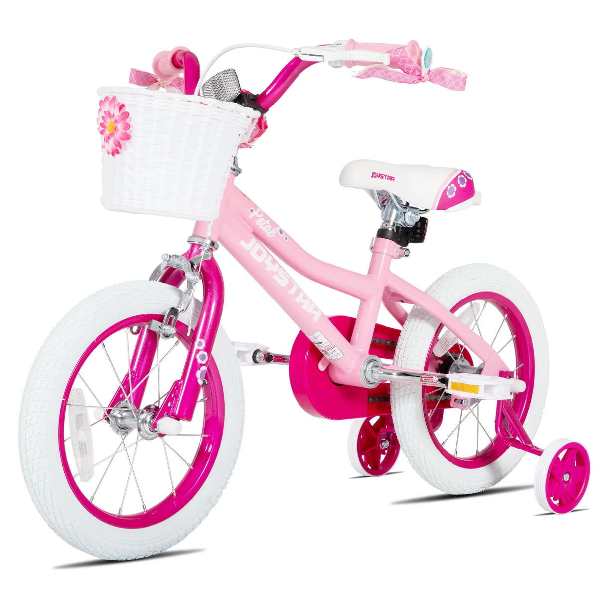 JOYSTAR Petal Girls Bike for Kids Ages 2-10 with Training Wheels Basket Streamers