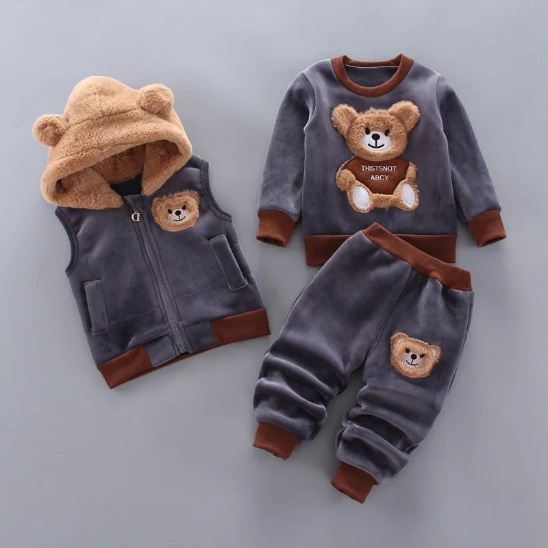 New Winter Baby Clothing Sets Autumn Boys Girls Cotton Thick Warm