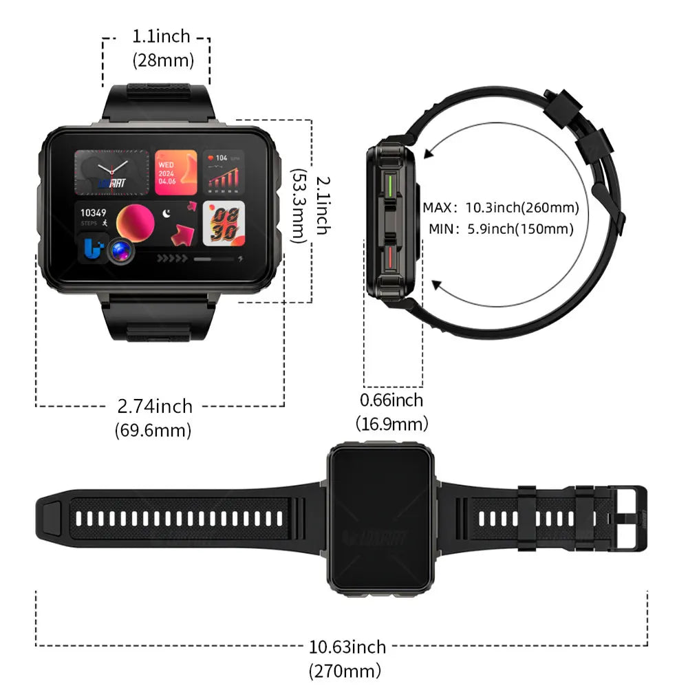 LOKMAT APPLLP 5 MAX Android Watch Phone Square Big Screen