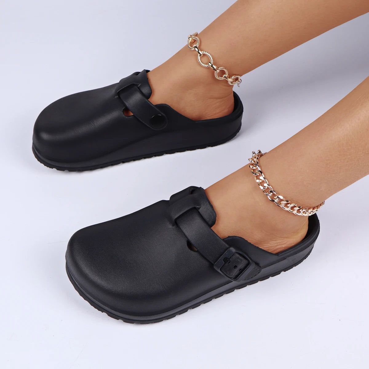 House Slippers Adjustable Buckle EVA Women's Slippers
