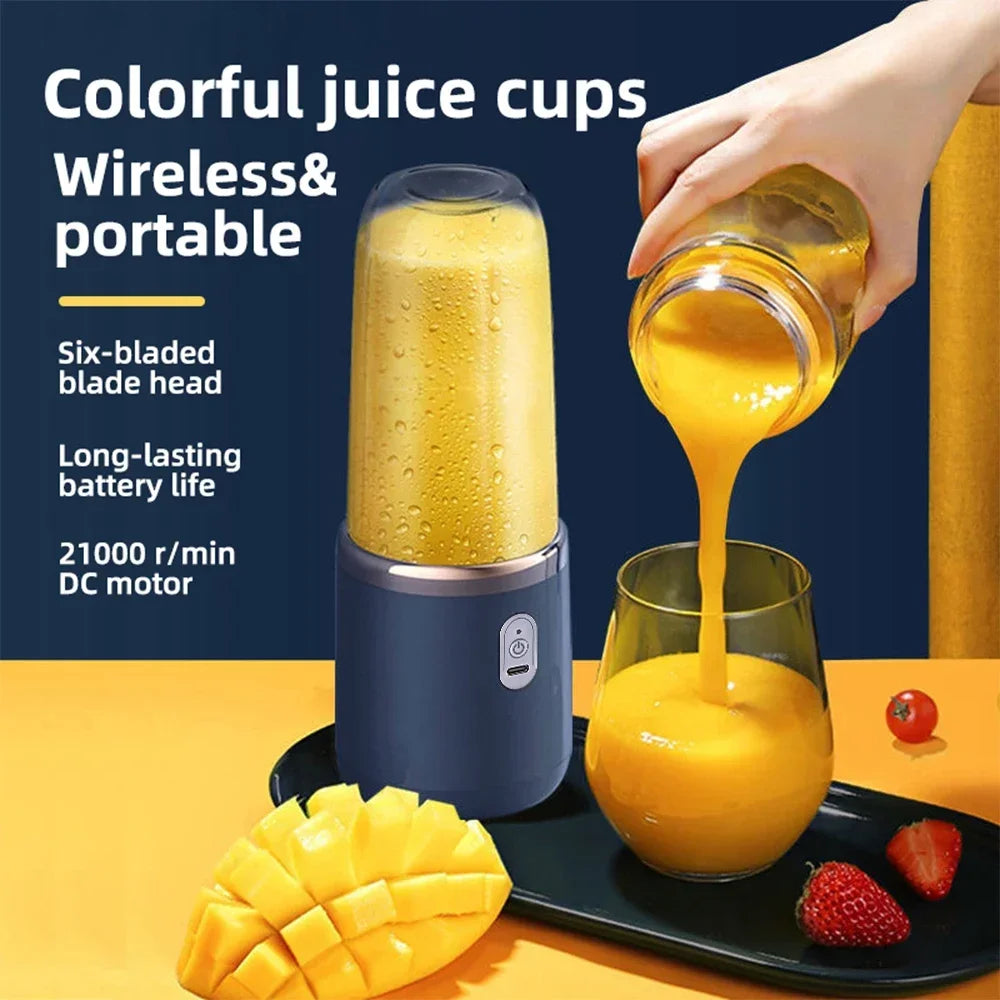 6 Color 400ml Portable USB Blender Electric Travel Juicer Cup