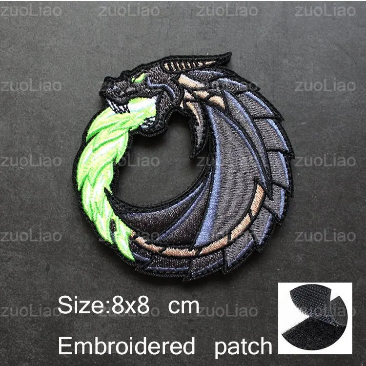 3D Embroidery Creative  Gold Coins and Stereo Eagles Armband