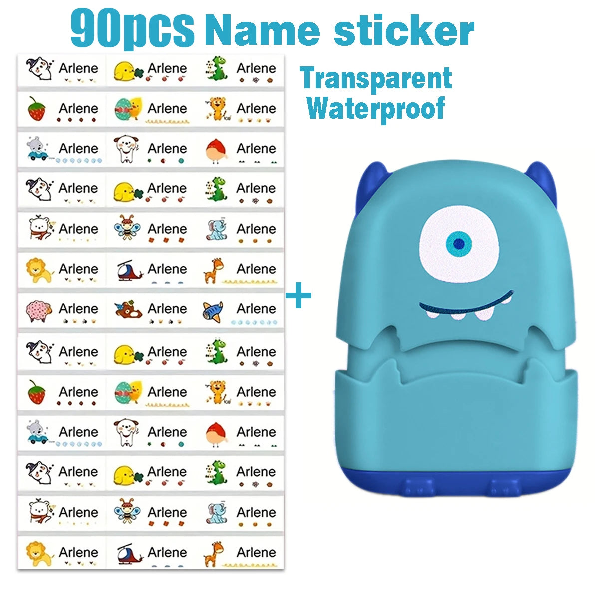 Customized children's name stamp,personalized waterproof stamp for clothing,Men's and women's personalized ink pad stamps
