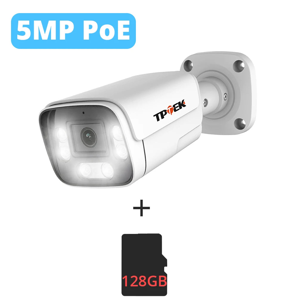 4K 8MP PoE Video Surveillance IP Camera 5MP Two Way Audio Support