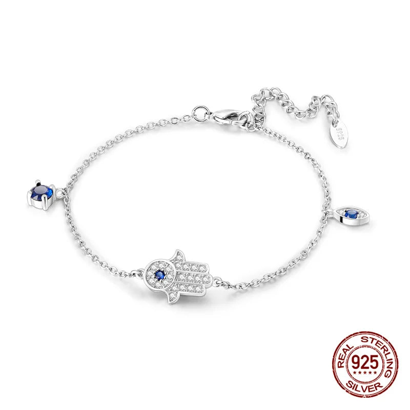 Sparkling Star Bracelet 925 Silver Original One-Size-Fits-All Soft Links Bracelet Zircon Chain For DIY Charms Jewelry Gift New
