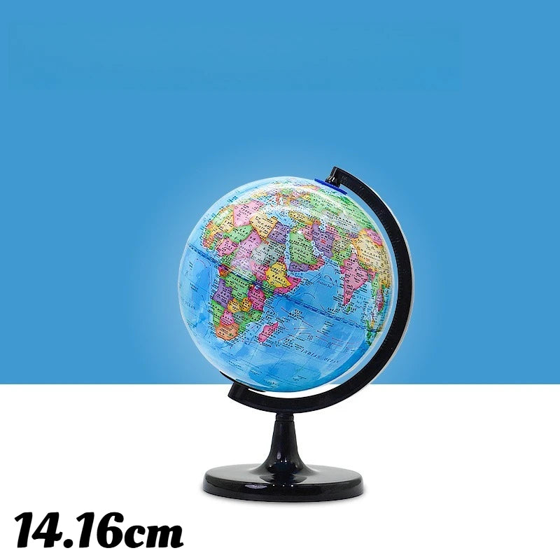 1pc Educational Globe for Teaching, HD English World Map with 360° Rotation, Standard Desktop Geography Learning Tool