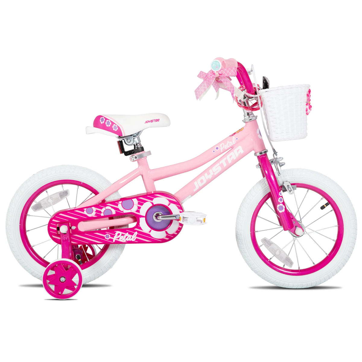 JOYSTAR Petal Girls Bike for Kids Ages 2-10 with Training Wheels Basket Streamers
