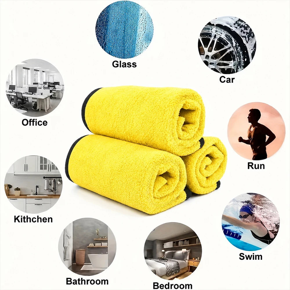 1/3/5/10PCS Microfiber Car Cleaning Towels, Soft Quick Drying