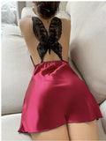 Women's Backless Cross Suspender Skirt Butterfly Decoration