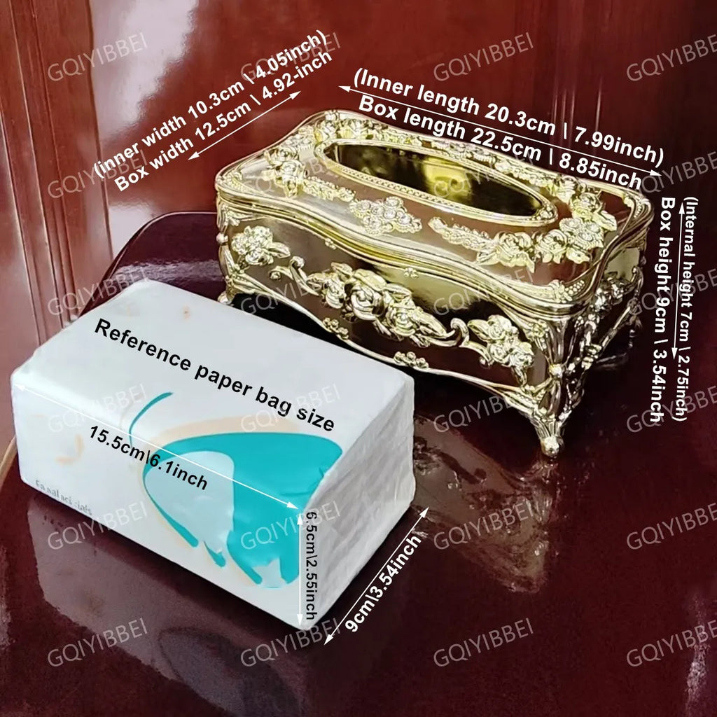 European Desktop Decoration Storage Box Kitchen, Living Room, Office, Dining Room, Hotel Tissue Box/Toothpick Holder