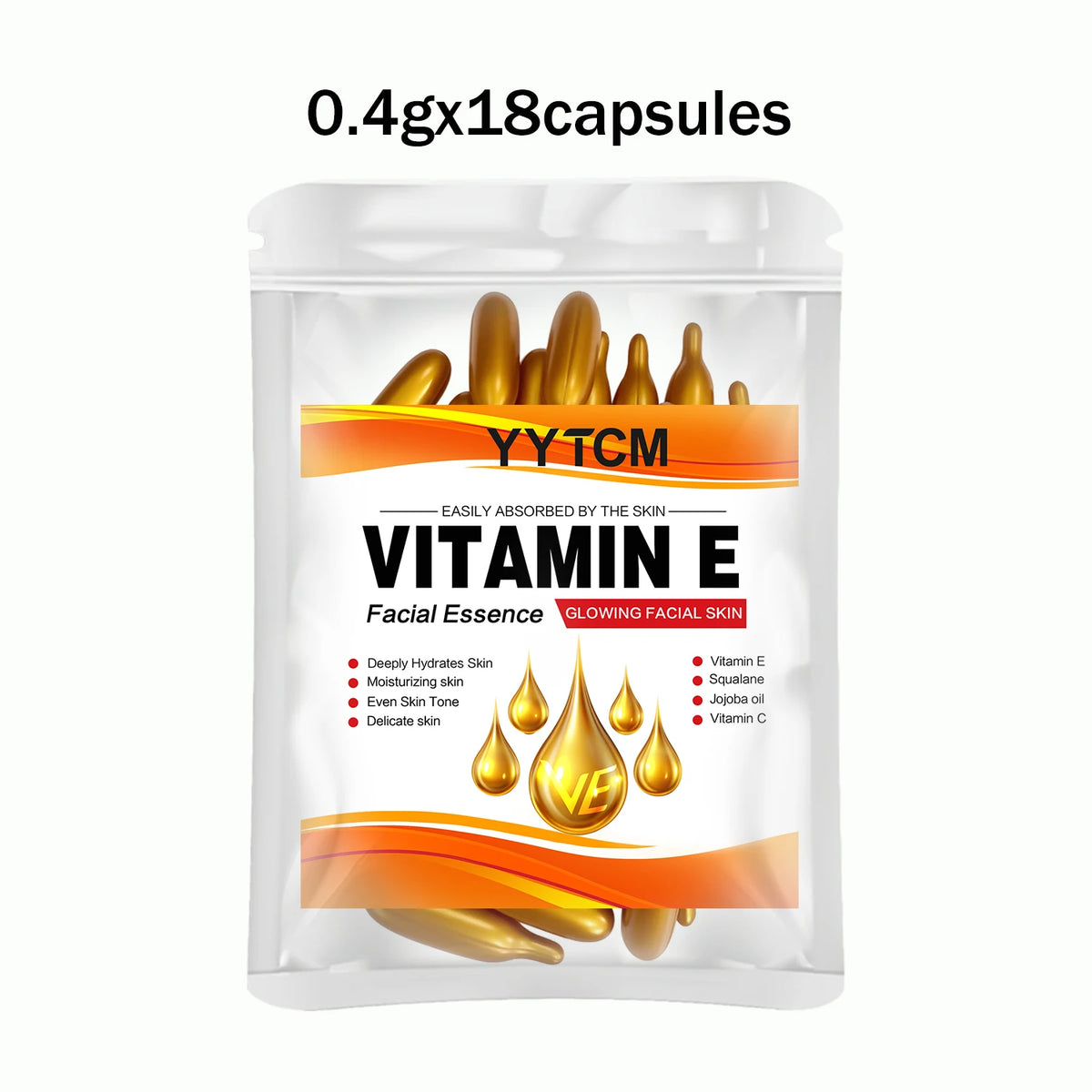Vitamin E Deep Moisturizing Capsule Essence, Hydrates and Smooths Skin,/180 Capsules