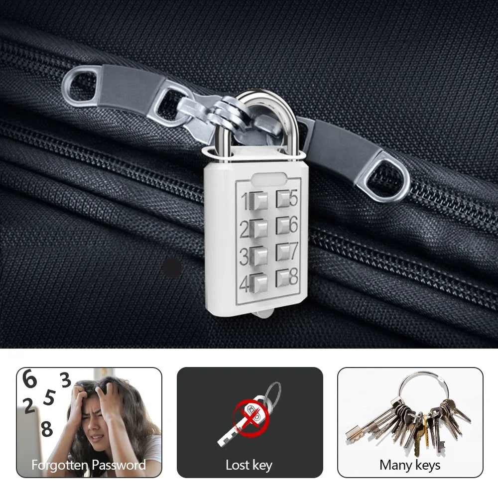 10 Digit Combination Outdoor Padlock Waterproof Zinc Alloy