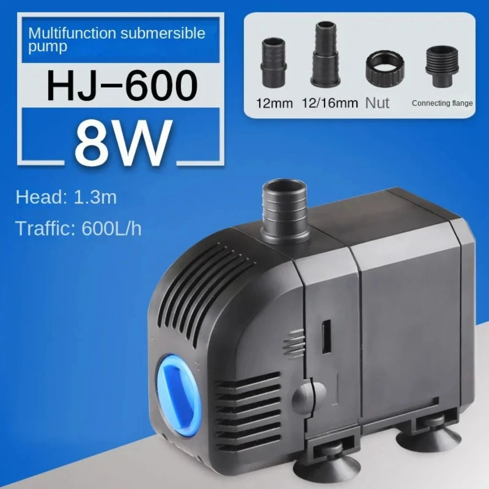 Ultra-Quiet HJ series 500—3000L/H Submersible Water Fountain Pump Filter Fish Pond Aquarium Water Pump Tank Fountain