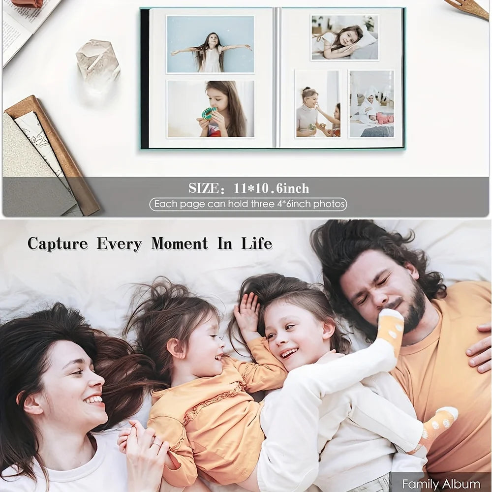 Large Photo Album Self Adhesive 20 Sheets/40 Pages DIY Bookshelf Album for Baby Family Anniversary Wedding Photo Storage