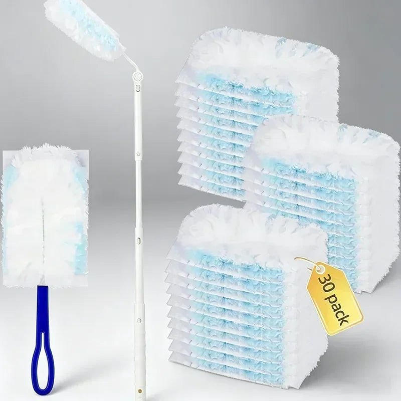 Extended Pole Dust Collector Disposable Fiber Cloth Electrostatic Precipitator Household Office Magic Duster CCD003