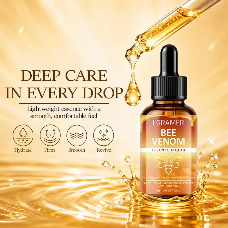 Bee Venom Serum with Hyaluronic Acid, Powerful Moisturizing Tighten Skin,