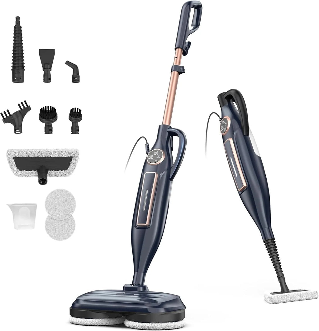 VM6 Steam Mop Cleaner with Rotating Mop Pads 1300W Powerful Floor Steamer 10 in 1