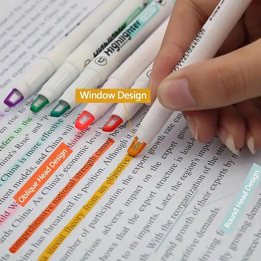 6-Pack Clear View Highlighter Pens