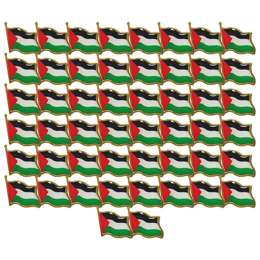 5-80Pcs Palestine Metal Flag Lapel Pin Badges For Clothes Backpack Brooch Delicate Souvenir Badge Pin Palestinian Brooch Gifts